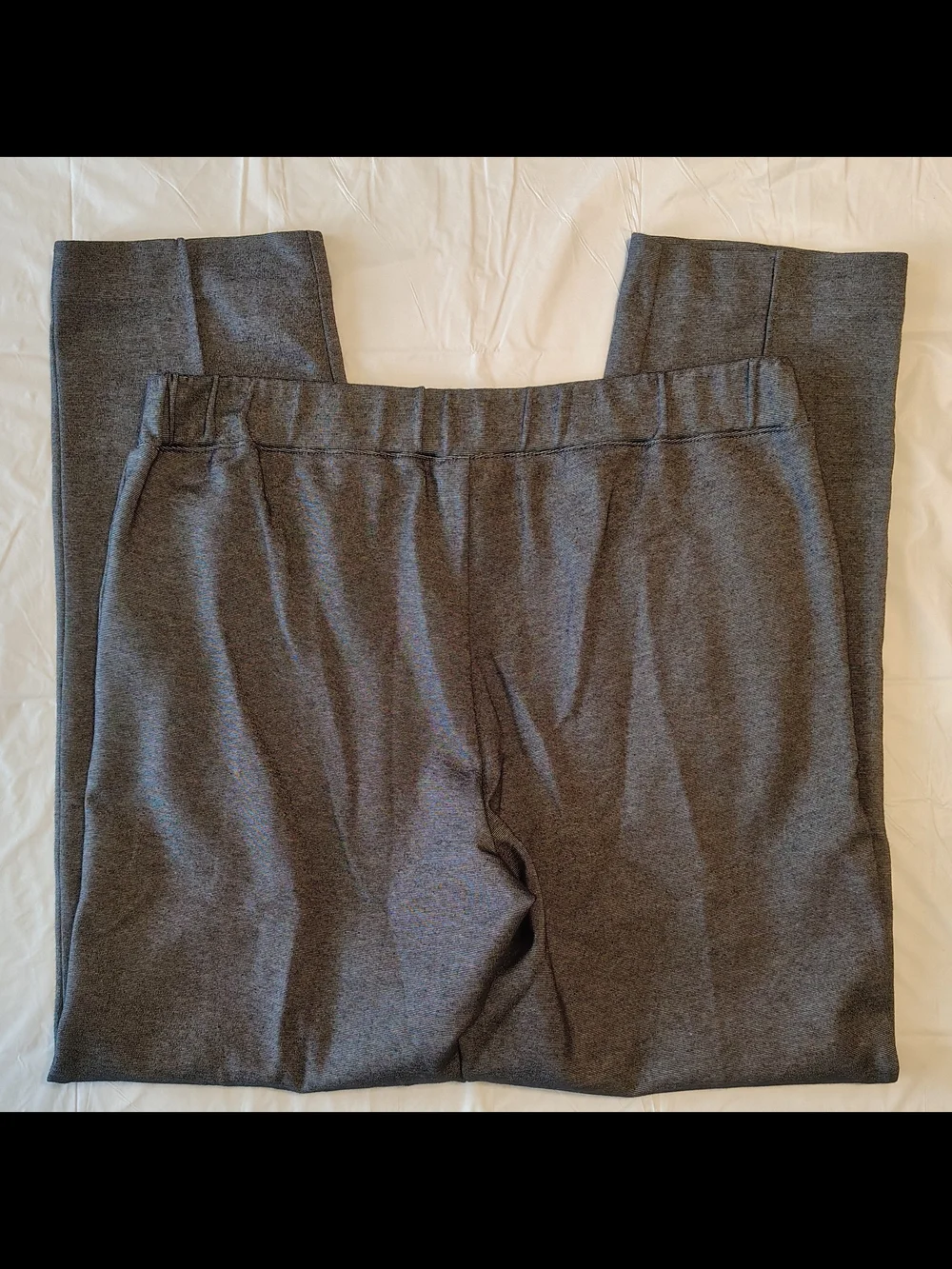 J. Crew Women's Ponte Pull On Pleated Soft Casual Charcoal Pants Size Medium